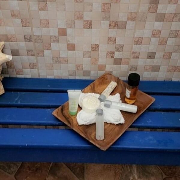 The Purple Cottage Bathroom bench CGP